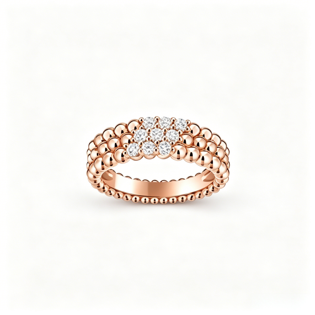 [Avelora Jewelry] THREE-ROW DIAMOND RING