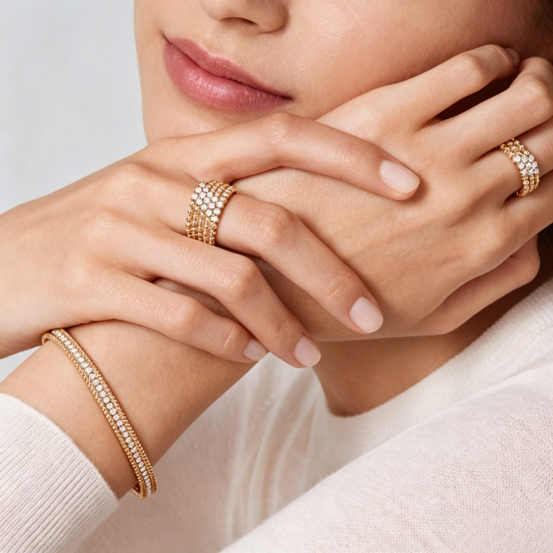 [Avelora Jewelry] THREE-ROW DIAMOND RING