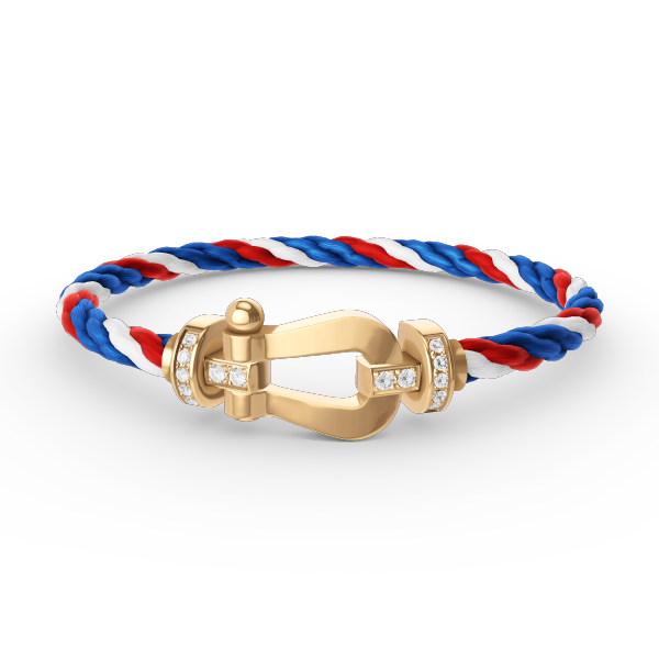[Avelora]FORCE LARGE HORSESHOE HALF DIAMOND BRACELET - GOLD