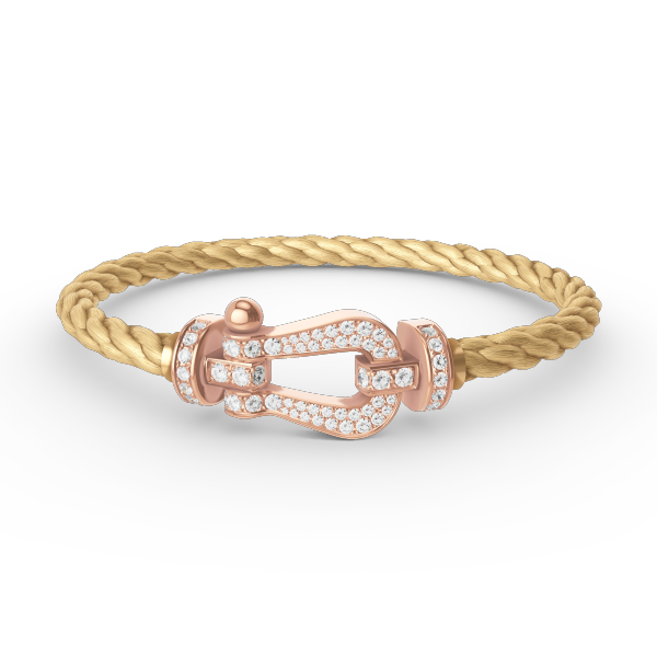 [Avelora]FORCE LARGE HORSESHOE FULL DIAMOND BRACELET - ROSE GOLD