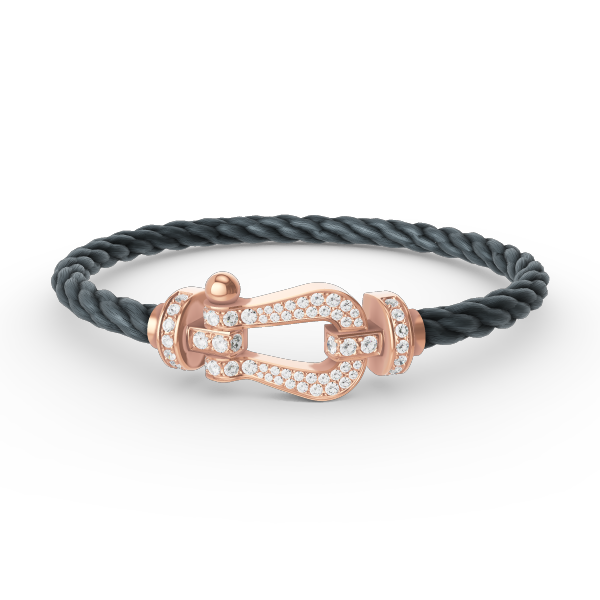 [Avelora Jewelry ]FORCE LARGE HORSESHOE FULL DIAMOND BRACELET ROSE GOLD