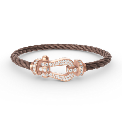 [Avelora]FORCE LARGE HORSESHOE FULL DIAMOND BRACELET - ROSE GOLD