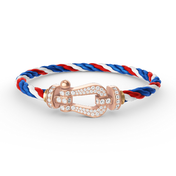 [Avelora Jewelry ]FORCE LARGE HORSESHOE FULL DIAMOND BRACELET ROSE GOLD