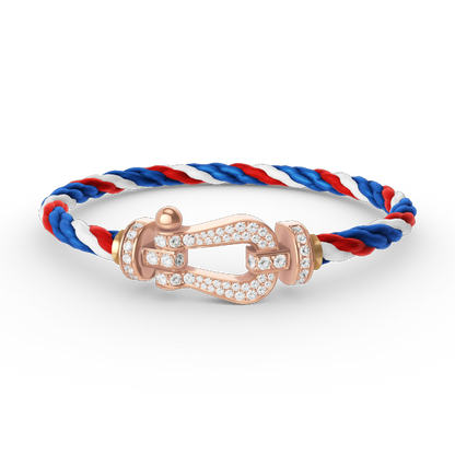 [Avelora]FORCE LARGE HORSESHOE FULL DIAMOND BRACELET - ROSE GOLD
