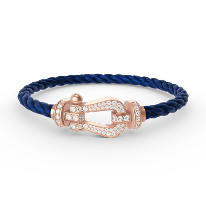 [Avelora]FORCE LARGE HORSESHOE FULL DIAMOND BRACELET - ROSE GOLD
