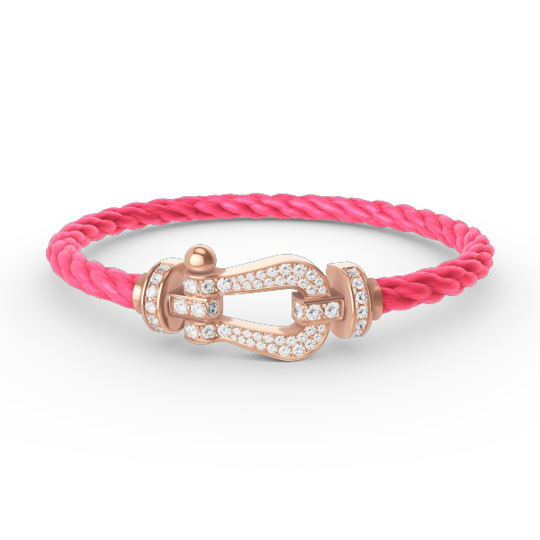 [Avelora]FORCE LARGE HORSESHOE FULL DIAMOND BRACELET - ROSE GOLD
