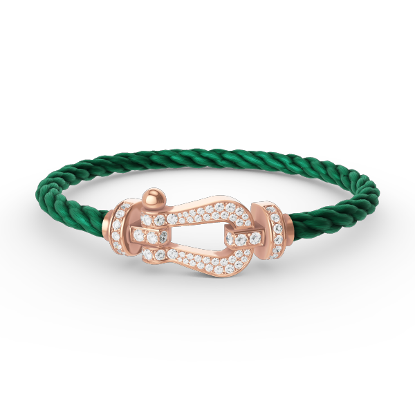 [Avelora]FORCE LARGE HORSESHOE FULL DIAMOND BRACELET - ROSE GOLD