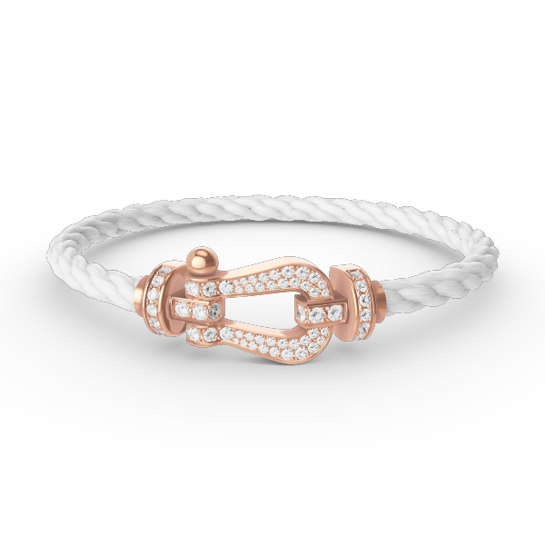 [Avelora]FORCE LARGE HORSESHOE FULL DIAMOND BRACELET - ROSE GOLD