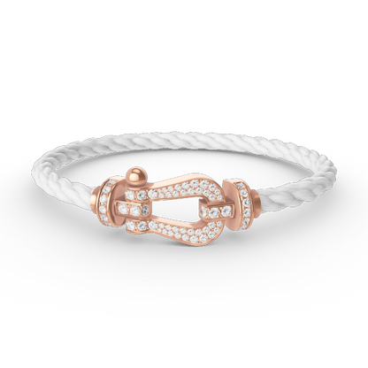 [Avelora]FORCE LARGE HORSESHOE FULL DIAMOND BRACELET - ROSE GOLD