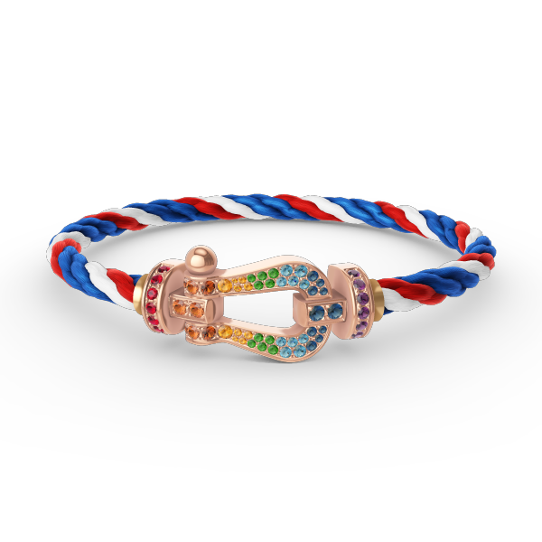 [Avelora Jewelry ]FORCE LARGE HORSESHOE  COLORED DIAMOND BRACELET ROSE GOLD