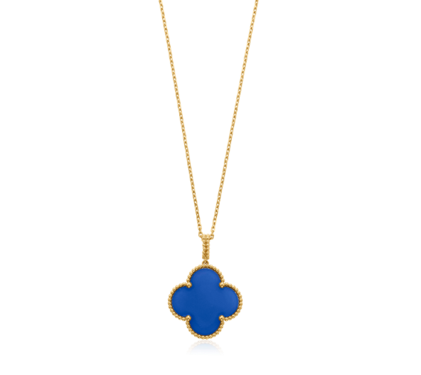 [Avelora Jewelry ]CLOVER 25MM NECKLACE TURQUOISE ROSE GOLD