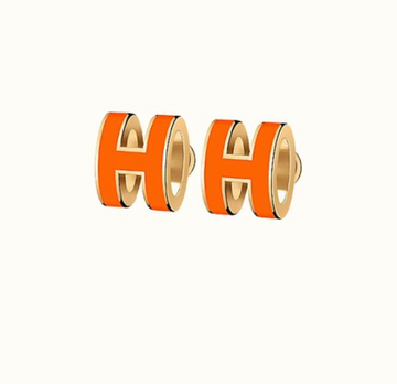 [Avelora Jewelry ]MINI POP H EARRINGS ORANGE