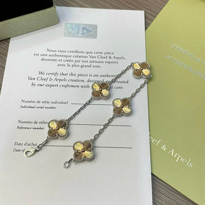 [Avelora]LUCKY CLOVER 5-MOTIF BRACELET - LASER COLLECTION