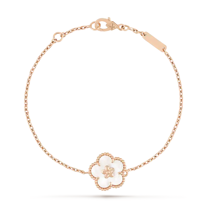 [Avelora Jewelry ]LUCKY WHITE MOP PLUM BLOSSOM  BRACELET