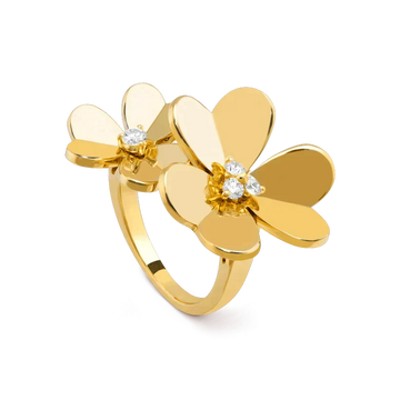[Avelora Jewelry ]CLOVER COMOS GOLD DIAMOND RING