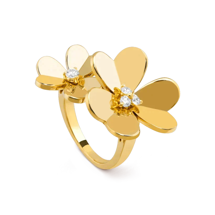 [Avelora Jewelry ]CLOVER COMOS GOLD DIAMOND RING