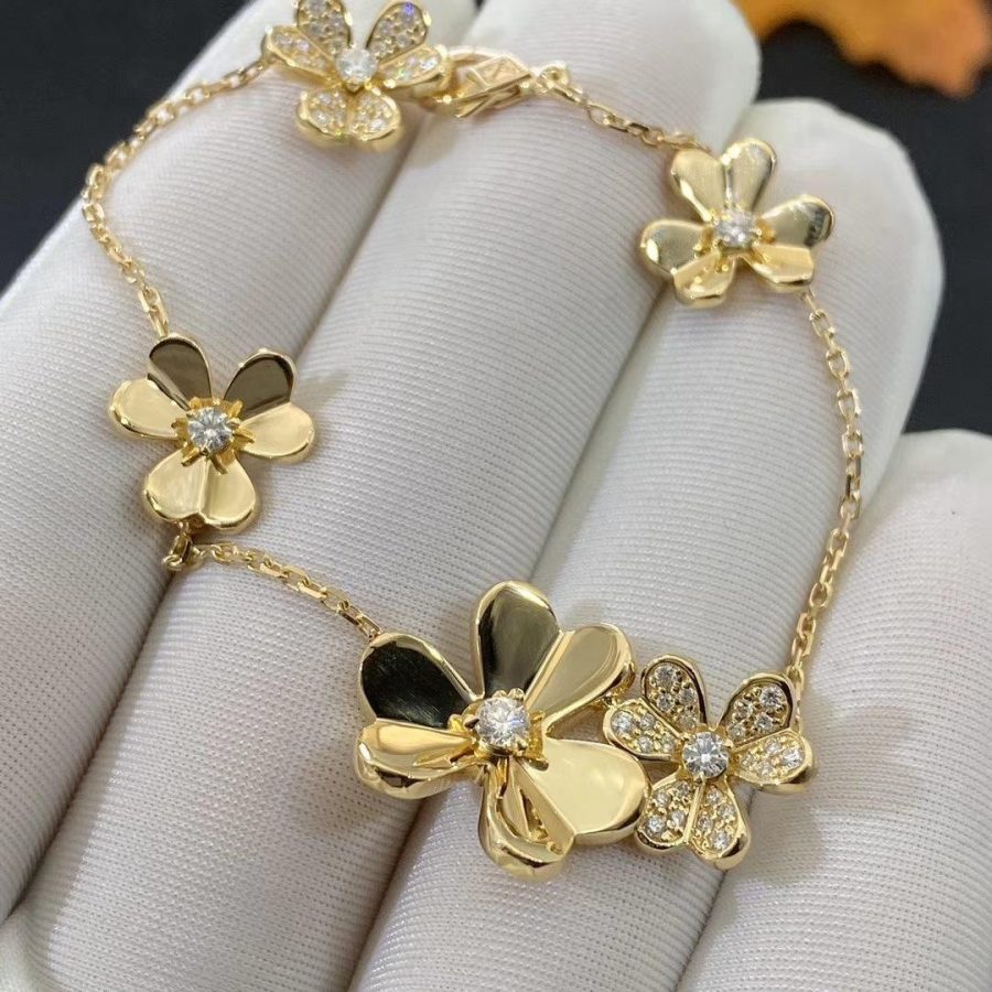 [Avelora Jewelry ]FRIVOLE GOLD 5 FLOWERS BRACELET