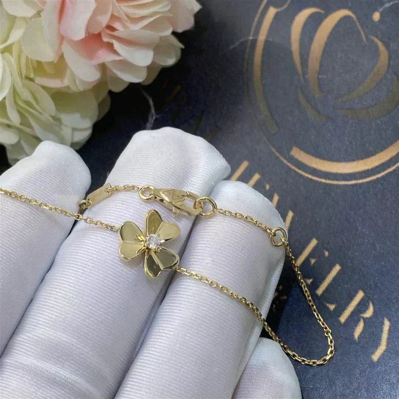 [Avelora Jewelry ]FRIVOLE GOLD FLOWER PINK MALACHITE BRACELET