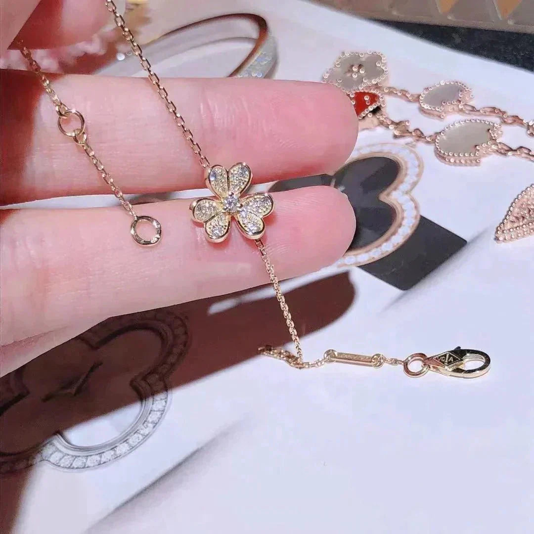 [Avelora Jewelry ]FRIVOLE GOLD FLOWER DIAMOND BRACELET