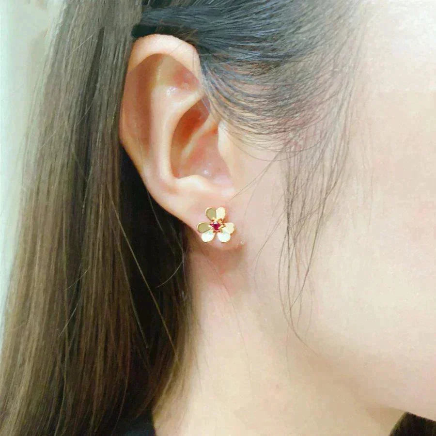 [Avelora Jewelry ]FRIVOLE  FLOWER PINK EARRINGS