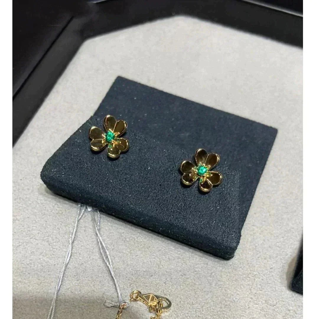 [Avelora Jewelry ]FRIVOLE  FLOWER MALACHITE EARRINGS