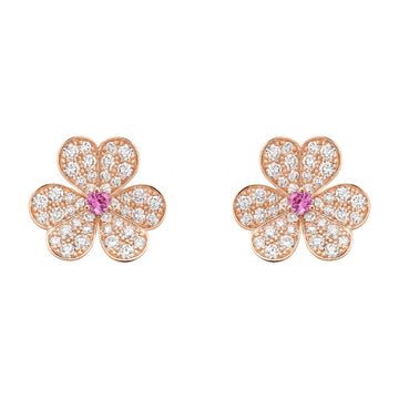 [Avelora Jewelry ]FRIVOLE PINK GOLD FLOWER DIAMOND EARRINGS