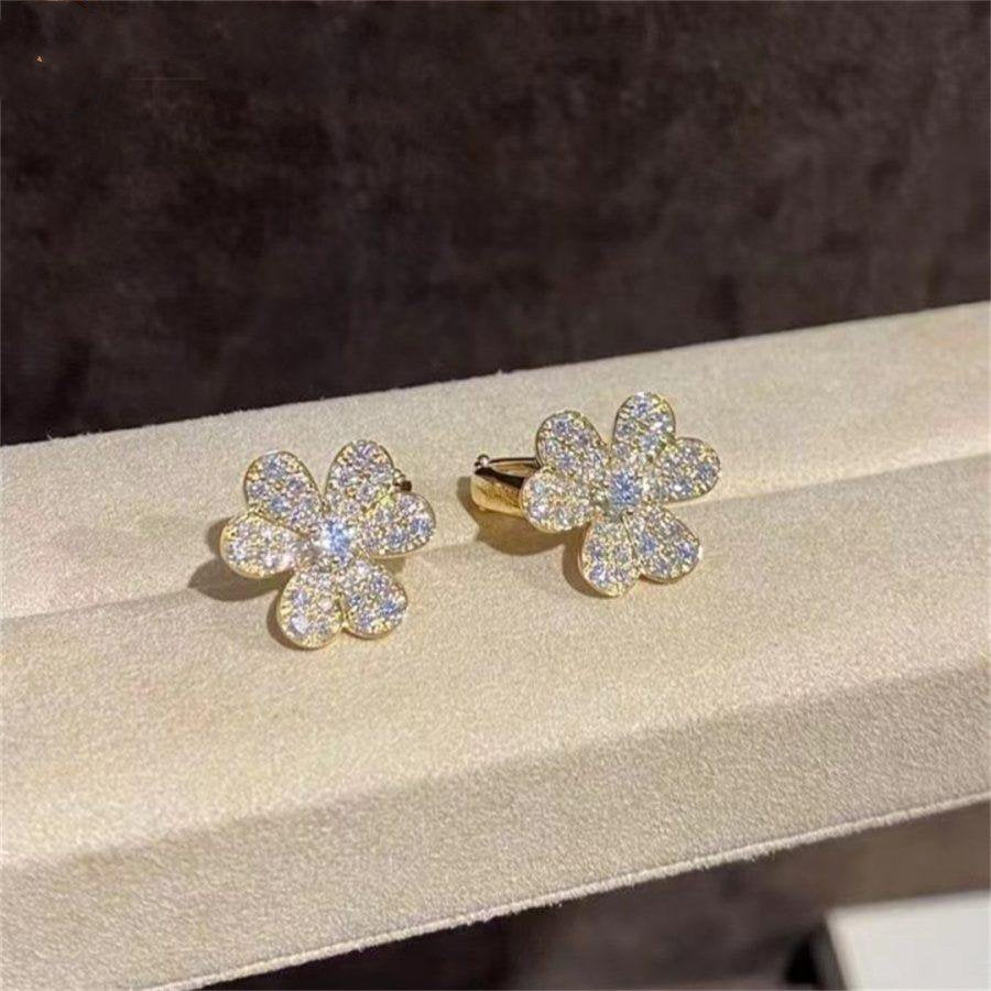[Avelora Jewelry ]FRIVOLE GOLD FLOWER DIAMOND EARRINGS
