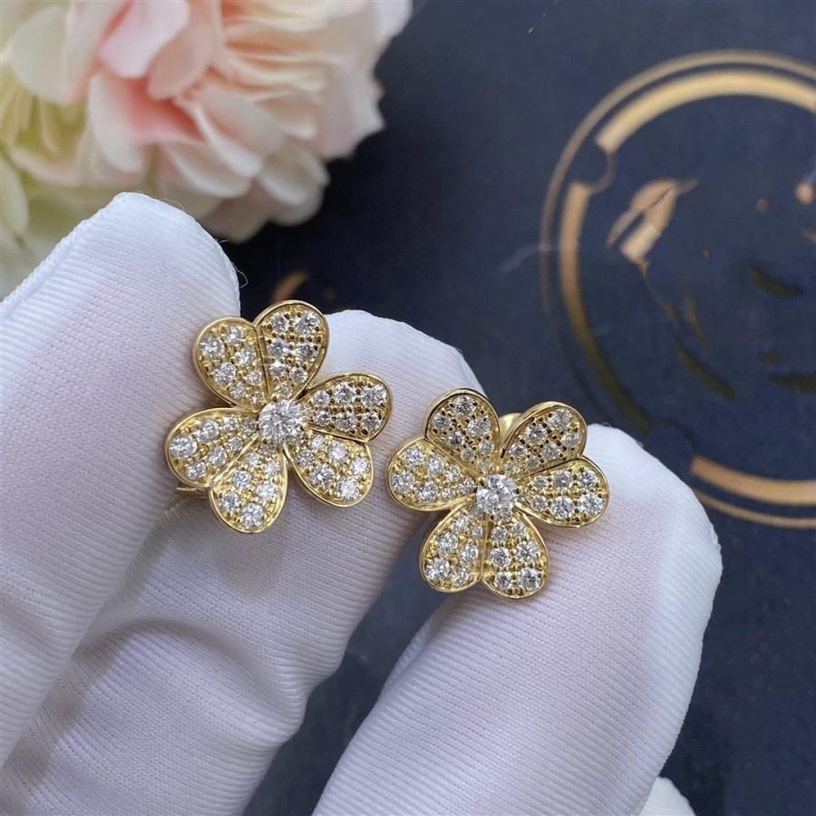 [Avelora Jewelry ]FRIVOLE GOLD FLOWER DIAMOND EARRINGS
