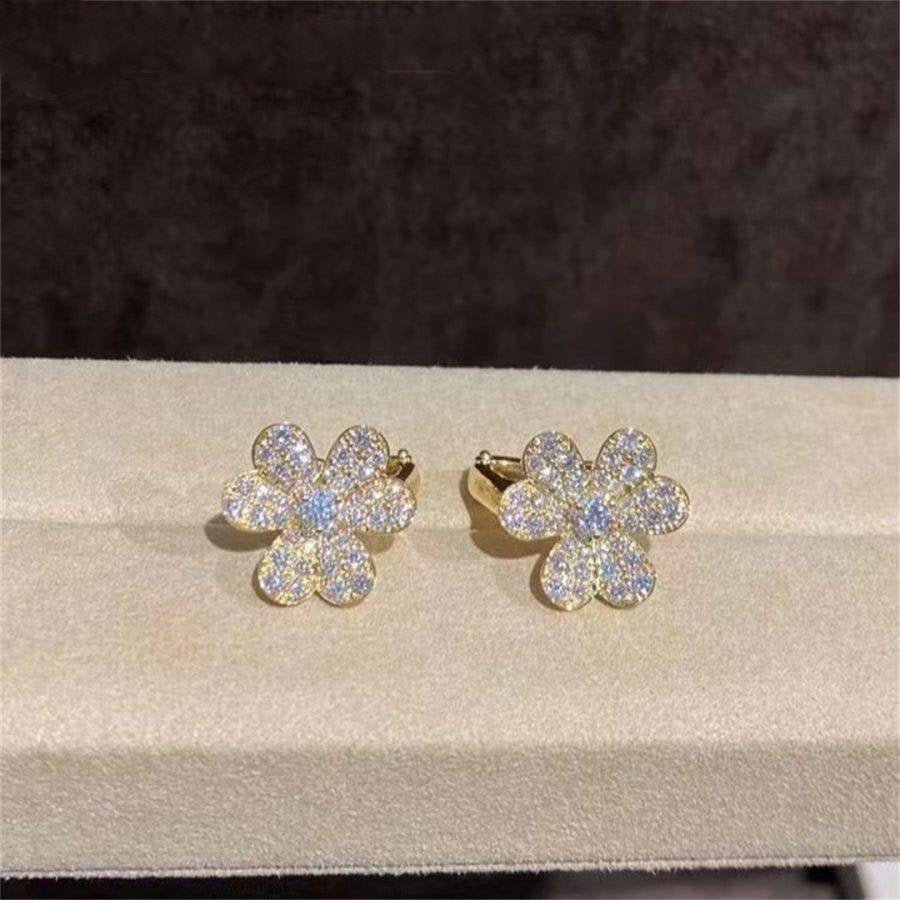 [Avelora Jewelry ]FRIVOLE GOLD FLOWER DIAMOND EARRINGS