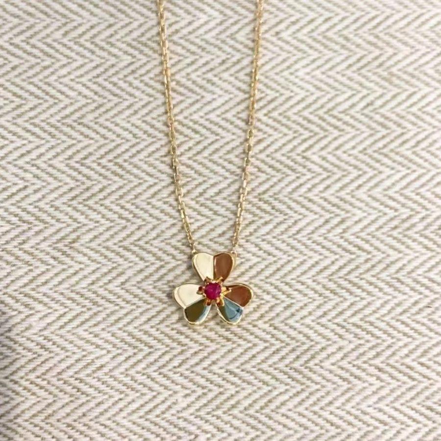 [Avelora]FRIVOLE FLORAL CHARM NECKLACE