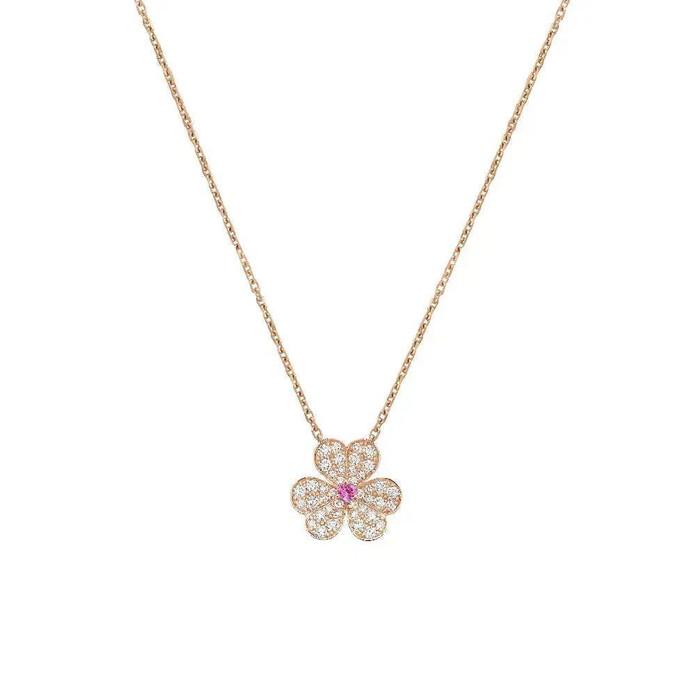 [Avelora Jewelry ]FRIVOLE ROSE GOLD FLOWER DIAMOND NECKLACE