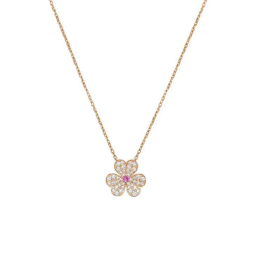 [Avelora Jewelry ]FRIVOLE ROSE GOLD FLOWER DIAMOND NECKLACE