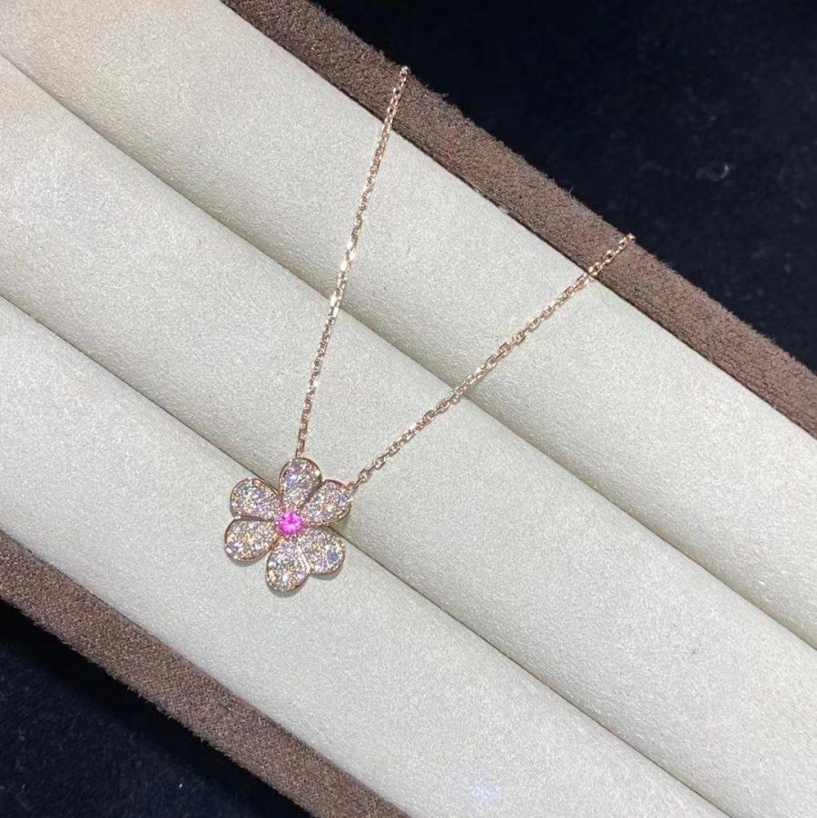 [Avelora Jewelry ]FRIVOLE ROSE GOLD FLOWER DIAMOND NECKLACE