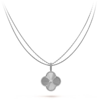 [Avelora Jewelry ]CLOVER 25MM SILVER BIG CLOVER NECKLACE