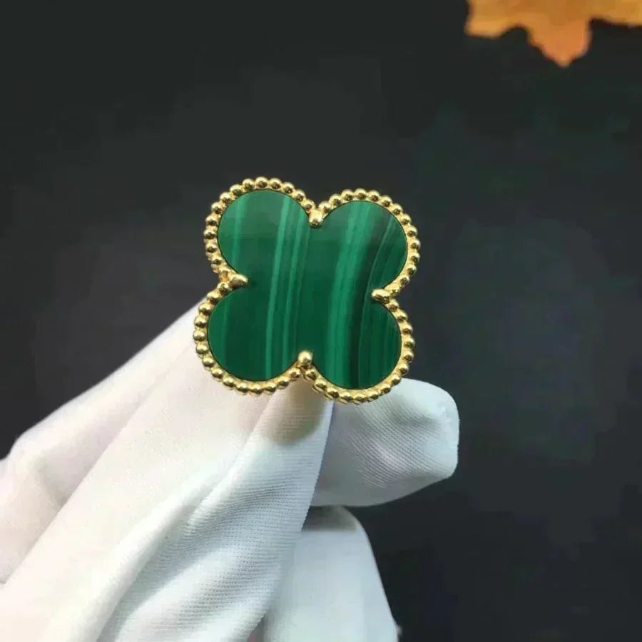 [Avelora Jewelry ]CLOVER MALACHITE RING