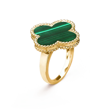 [Avelora Jewelry ]CLOVER MALACHITE RING