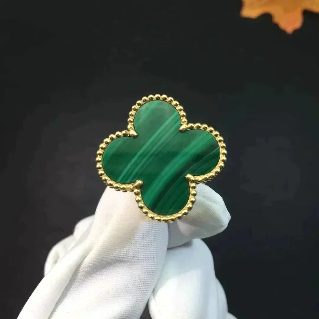 [Avelora Jewelry ]CLOVER MALACHITE RING