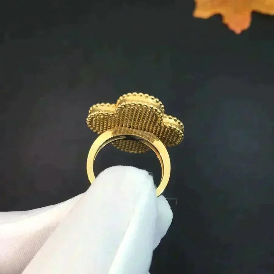 [Avelora Jewelry ]CLOVER MALACHITE RING