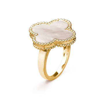 [Avelora Jewelry ]CLOVER WHITE MOP RING