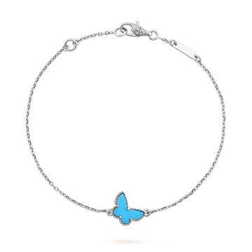 [Avelora Jewelry ]BUTTERFLY TURQUOISE BUTTERFLY BRACELET SILVER