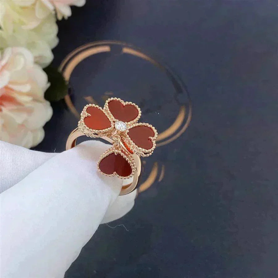 [Avelora Jewelry ]SWEET CLOVER CARNELIAN RING