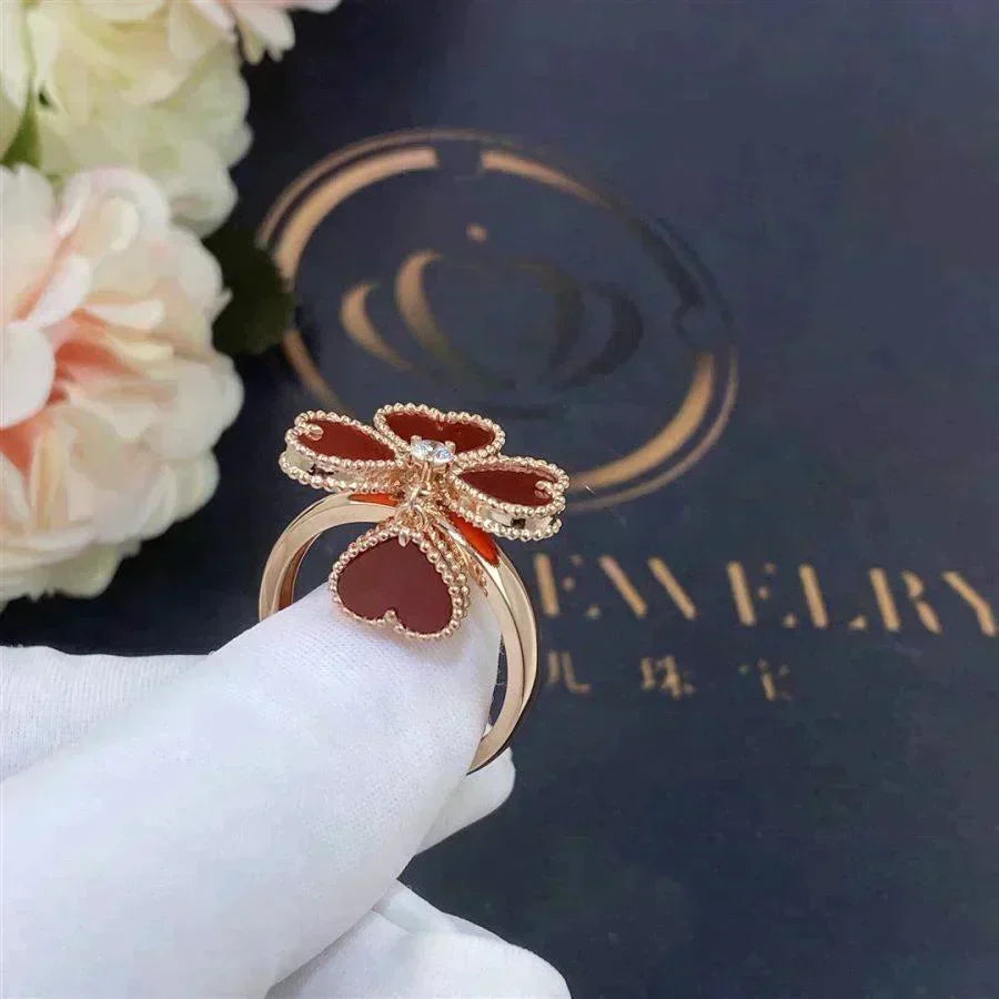 [Avelora Jewelry ]SWEET CLOVER CARNELIAN RING