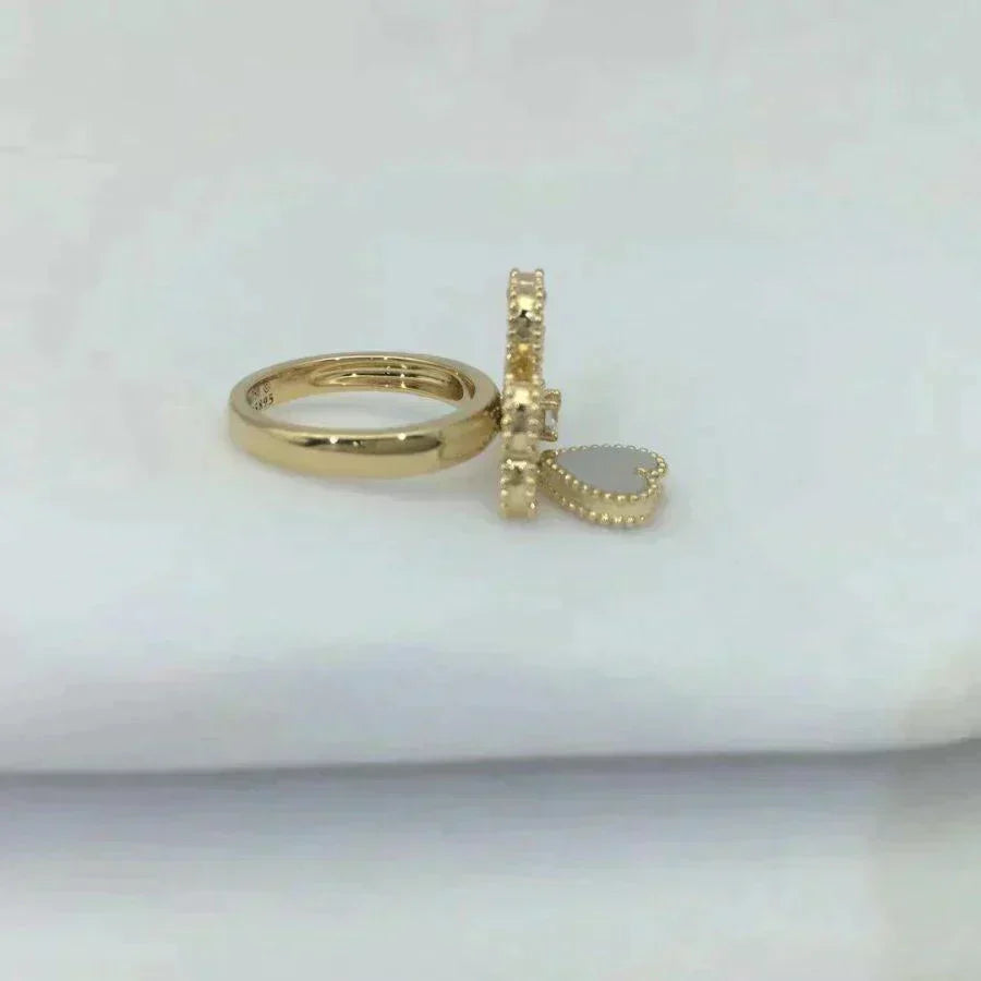 [Avelora Jewelry ]SWEET CLOVER WHITE MOP RING
