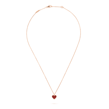 [Avelora Jewelry ]SWEET CLOVER CARNELIAN HEART NECKLACE