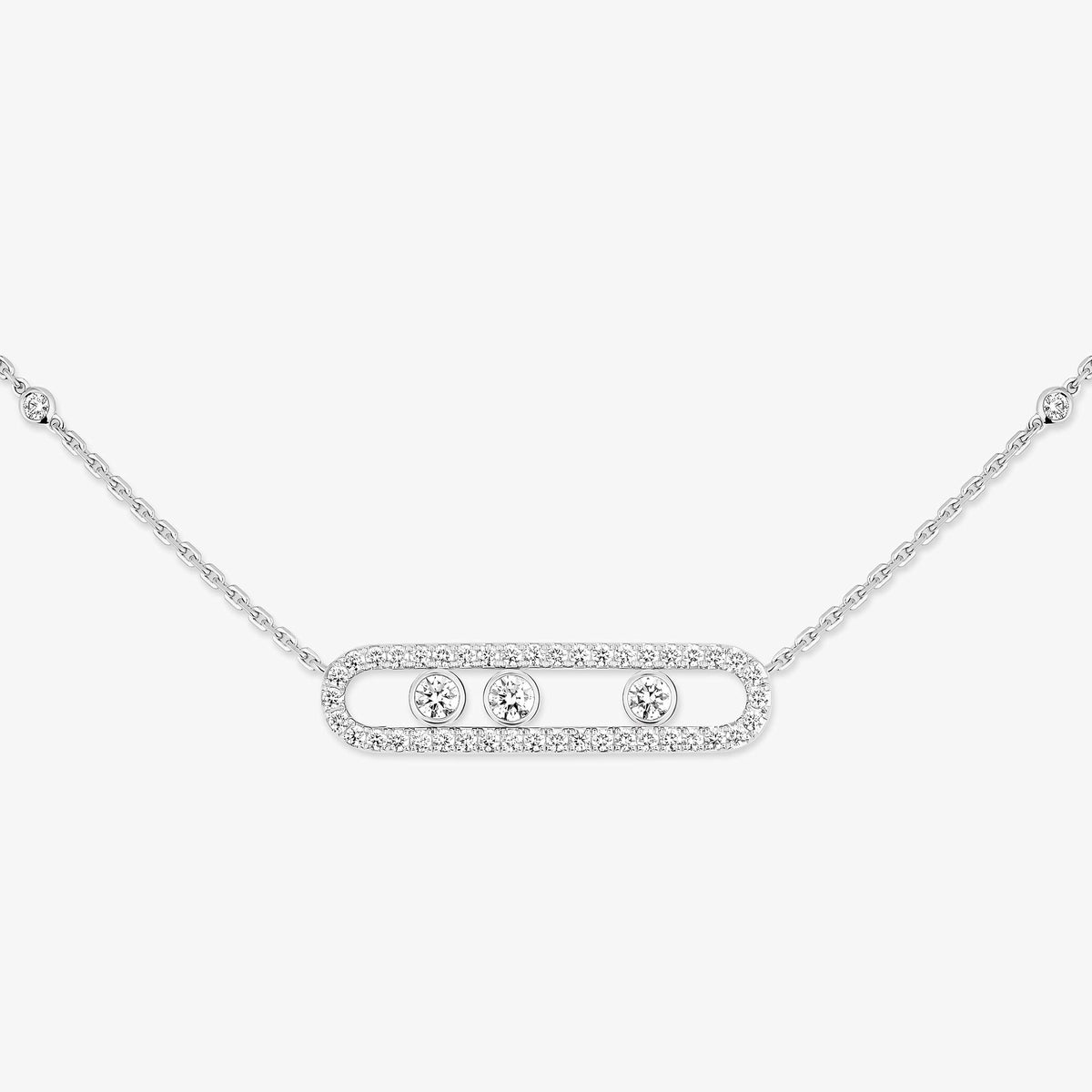 [Avelora]MOVE PAVÉ FULL DIAMOND NECKLACE