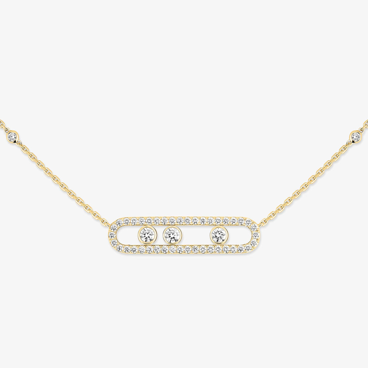 [Avelora]MOVE PAVÉ FULL DIAMOND NECKLACE