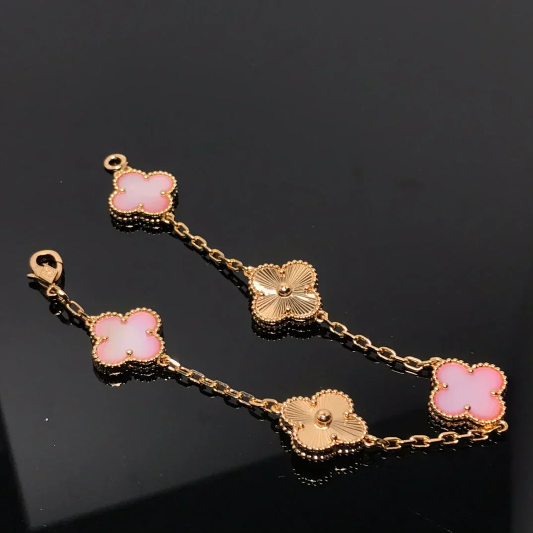 [Avelora Jewelry ] CLOVER 5 MOTIFS  PINK MOP BRACELET COLLECTION