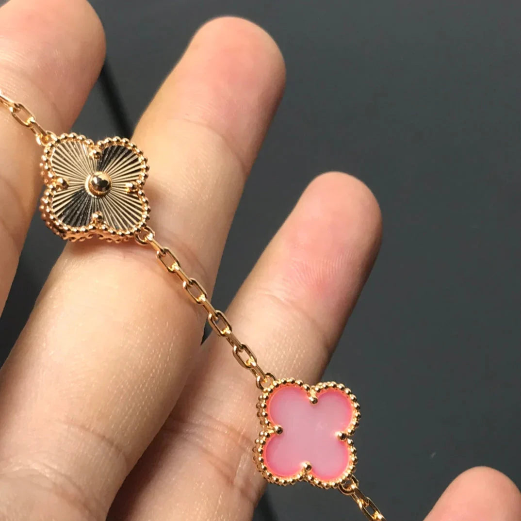 [Avelora Jewelry ] CLOVER 5 MOTIFS  PINK MOP BRACELET COLLECTION
