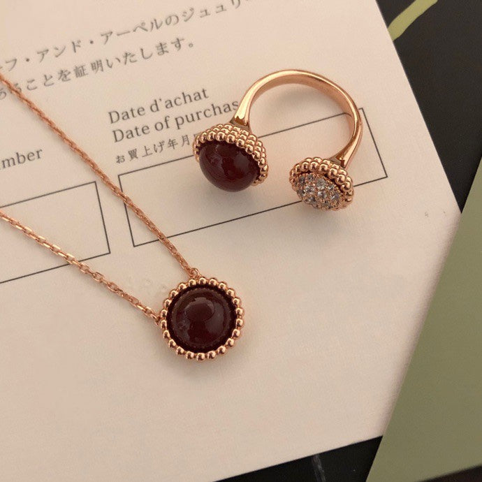 [Avelora Jewelry ]PERLEE COULEURS DIAMOND ROSE GOLD BETWEEN THE FINGER RING