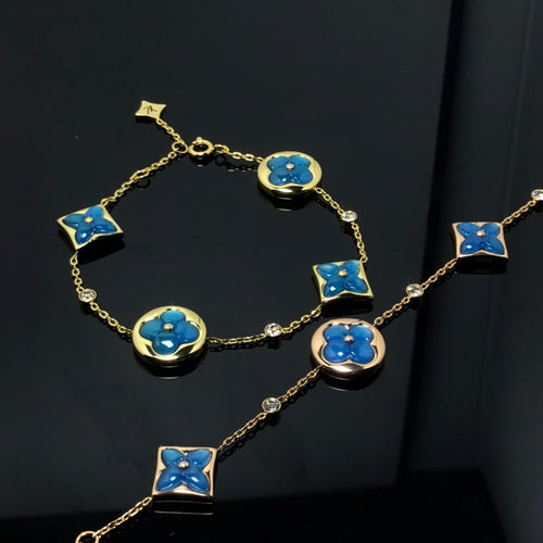 [Avelora]STAR AND SUN 4 MOTIF BLUE BRACELET